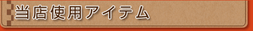 当店使用アイテム
